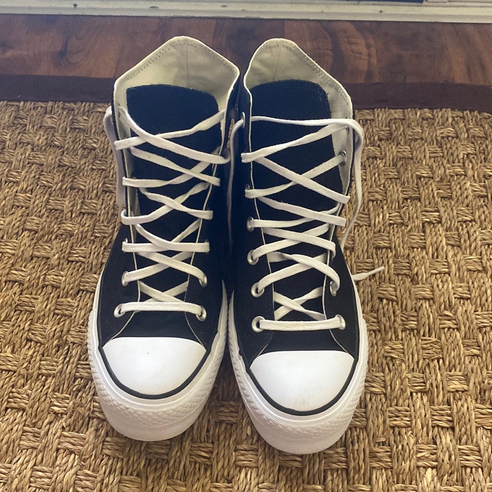 Black Platform Converse Size 10 womens
